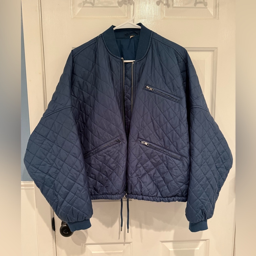 Free People Quilted Bomber Jacket